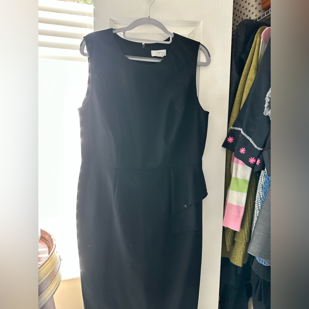 Black mid length dress
